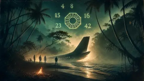 איור בהשראת הסדרה Lost